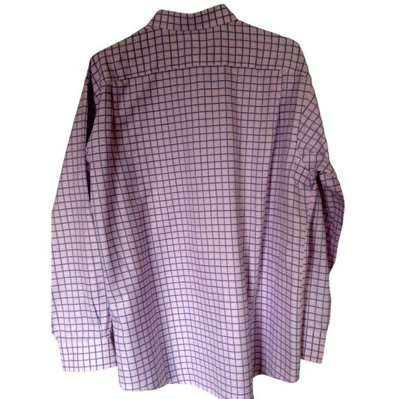 Tommy Bahama Shirt Men's 17 34/35 Pink Blue Check Button Down Business Casual - Picture 3 of 5